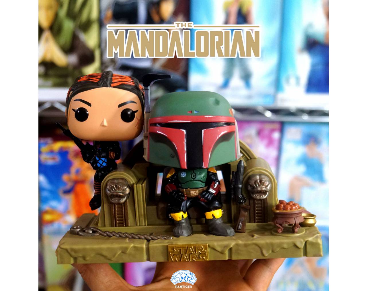 Boba Fett and Fennec on Throne Pop! Vinyl