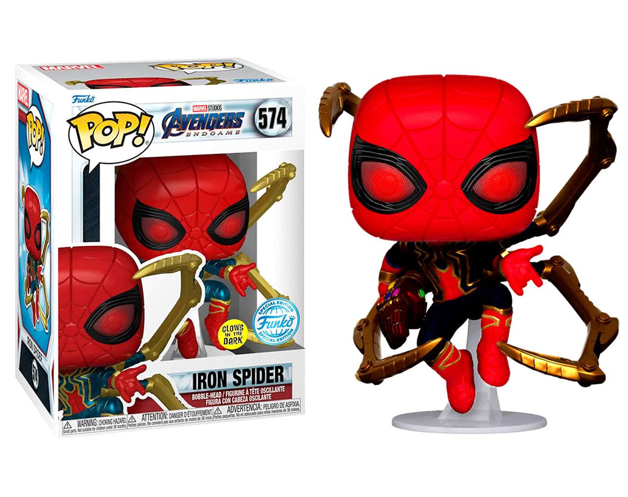 Iron Spider with Nano Gauntlet (GITD) - Marvel Avengers Endgame Pop! Vinyl