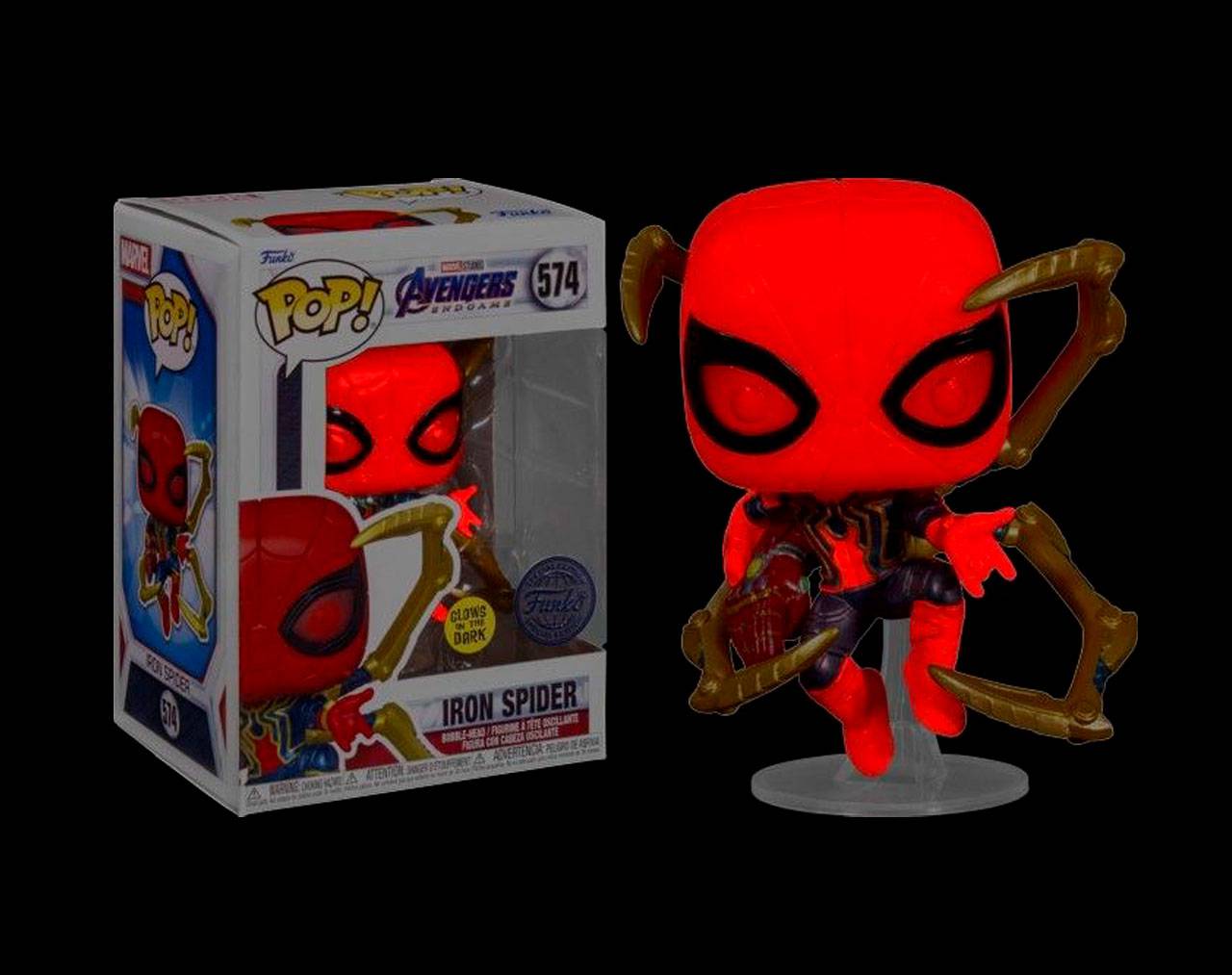 Iron Spider with Nano Gauntlet (GITD) - Marvel Avengers Endgame Pop! Vinyl