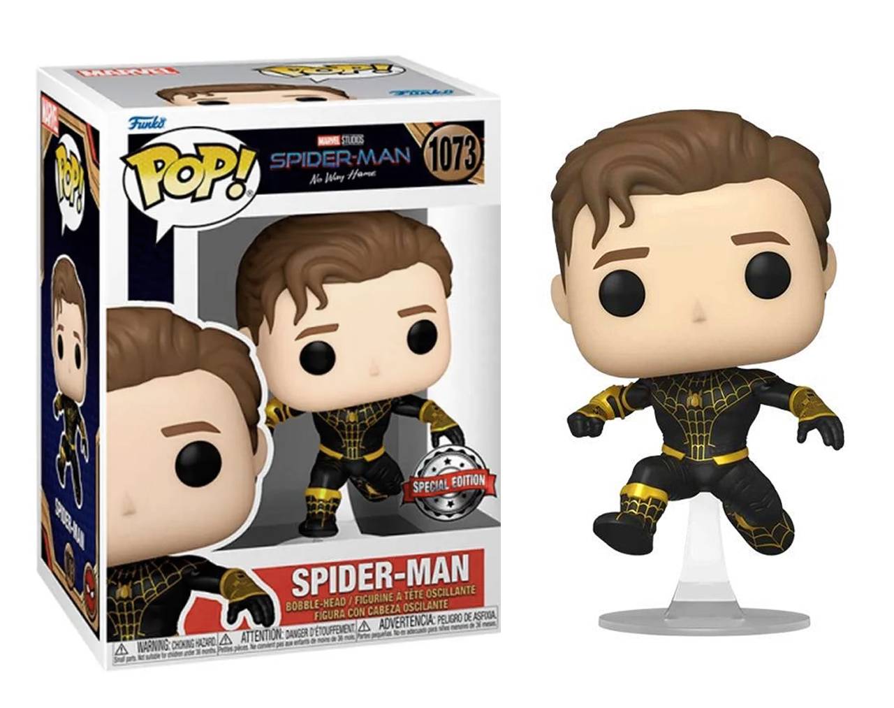 Spider-Man Black Suit (Unmasked) -Spider No Way Home Pop! Vinyl