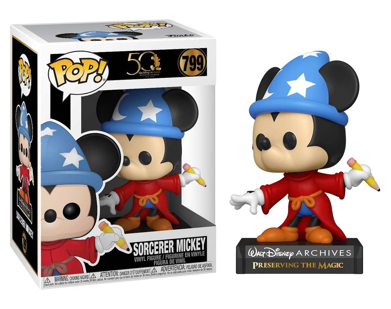Mickey Mouse (Sorcerer) - 50th Walt Disney Archives Pop! Vinyl