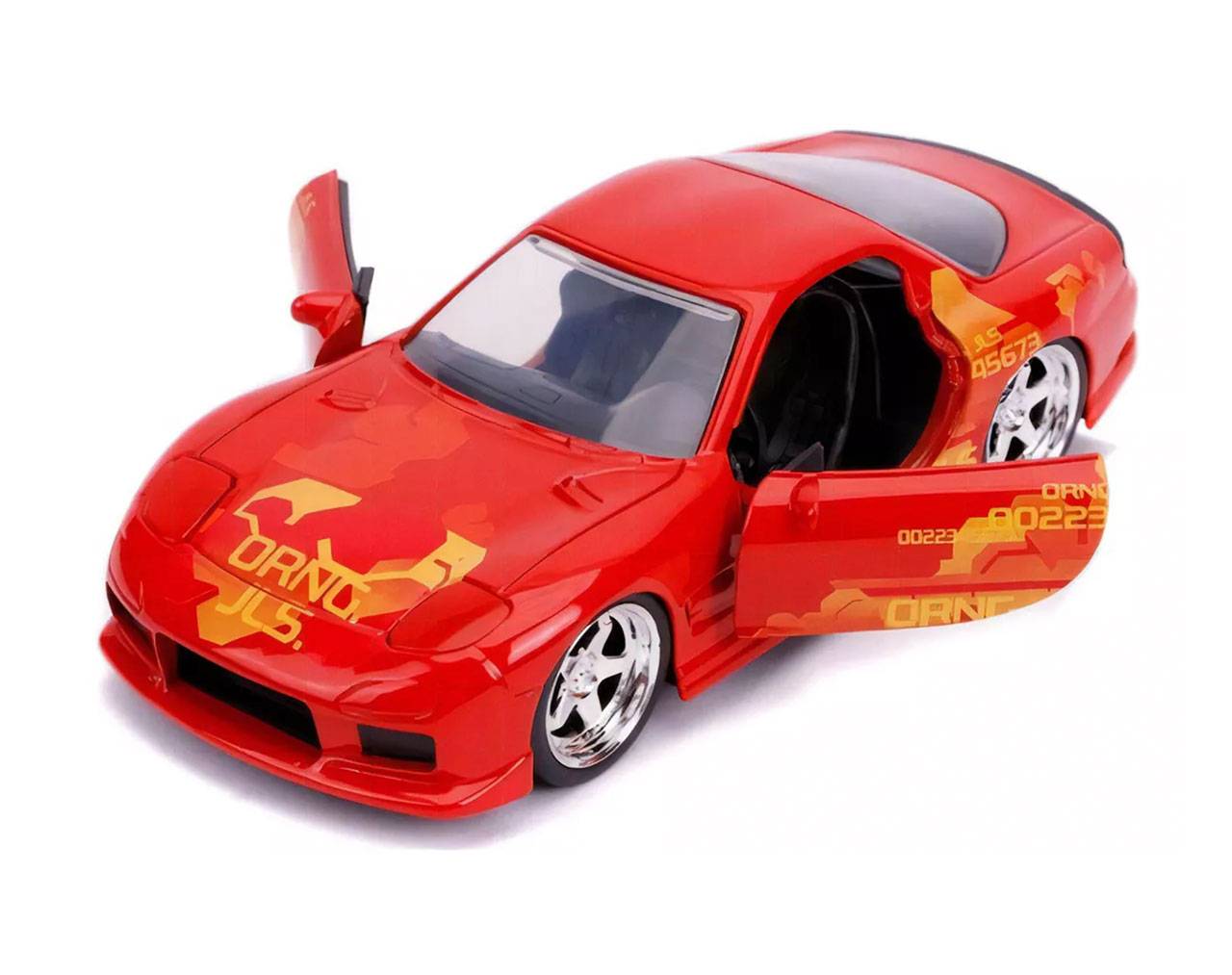 Mazda RX-7 Orange Escala 1:32 - Fast and Furious - Die-Cast Jada Toys