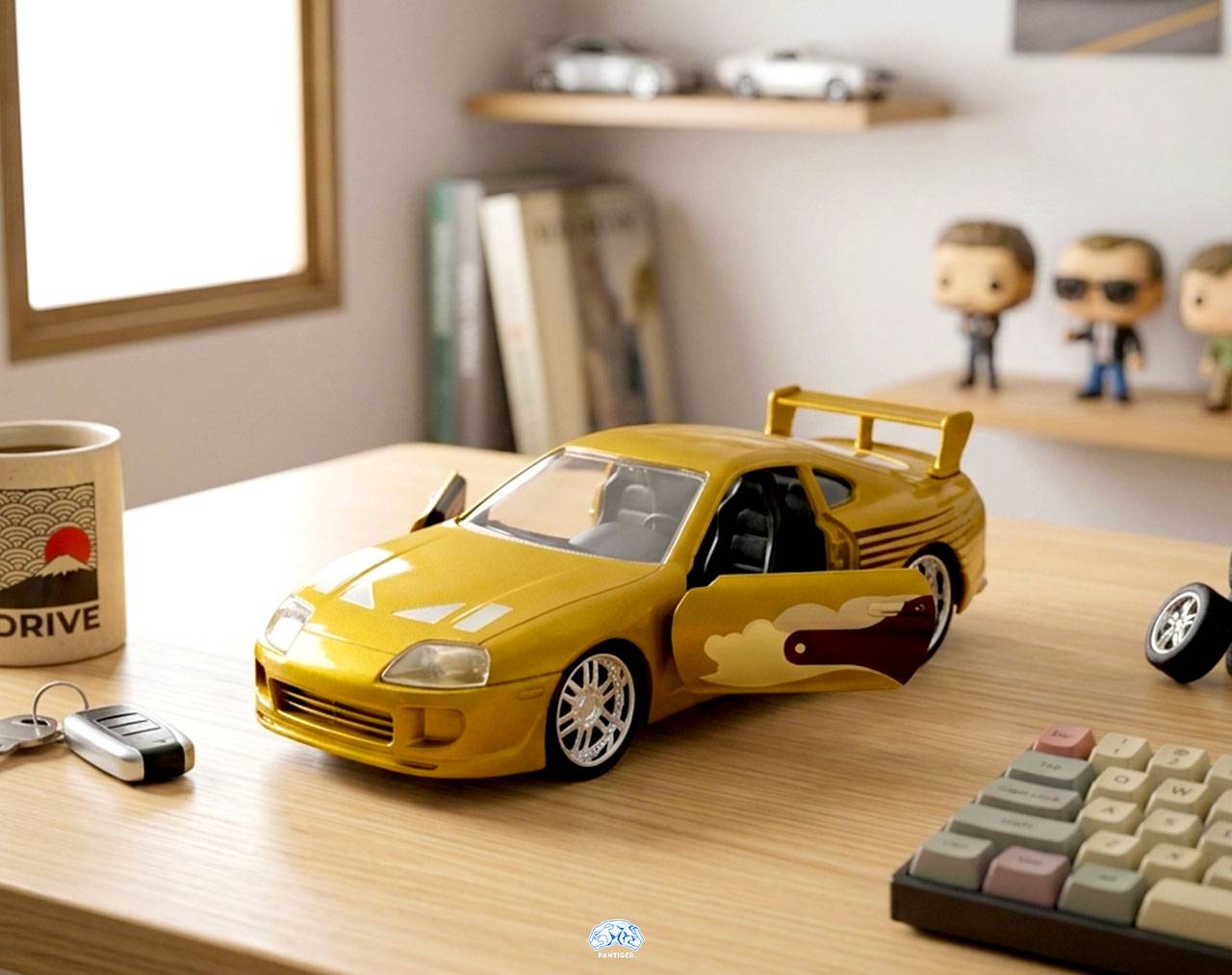 Toyota Supra (Golden) Escala 1:32 - Fast and Furious - Die-Cast Jada Toys