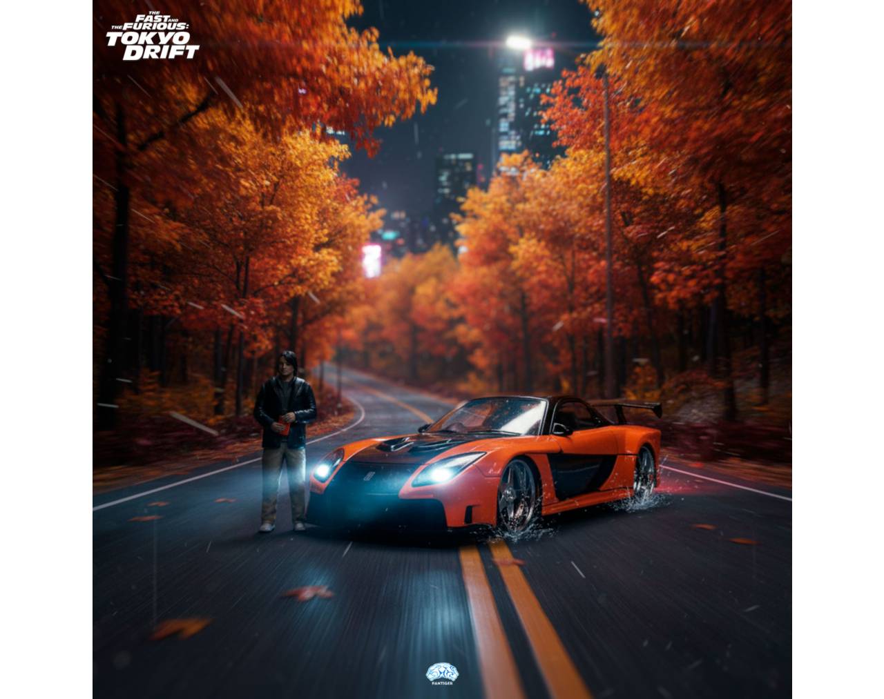 Han & Mazda RX7 1:24 - Fast and Furious Tokyo Drift - Die-Cast Jada Toys