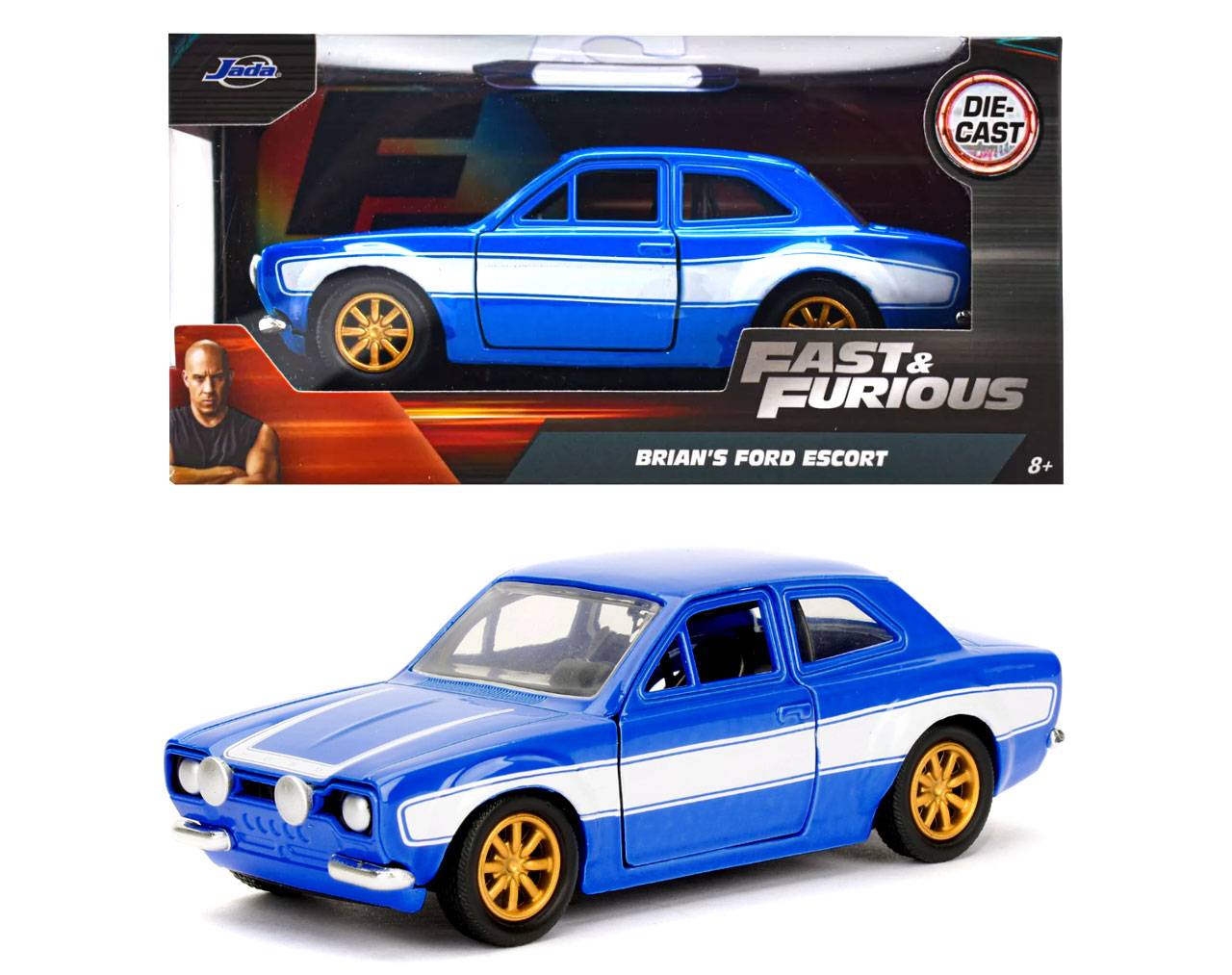 Brian's Ford Escort Escala 1:32 - Fast and Furious 6 - Die-Cast Jada Toys