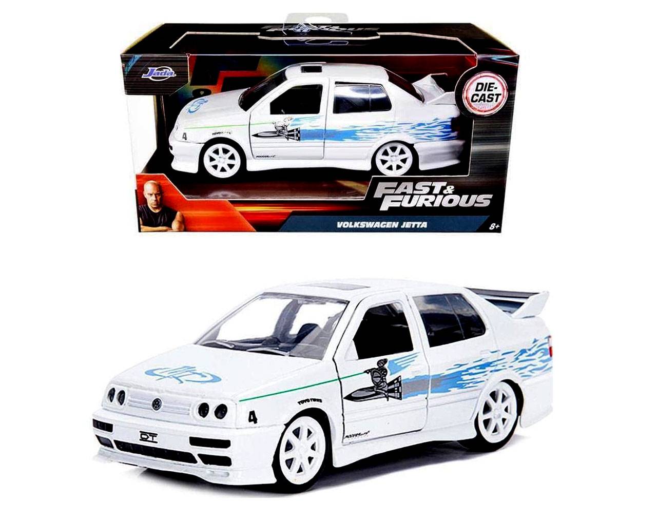 Volkswagen Jetta A3 (MK3) Escala 1:32 - Fast and Furious - Die-Cast Jada Toys