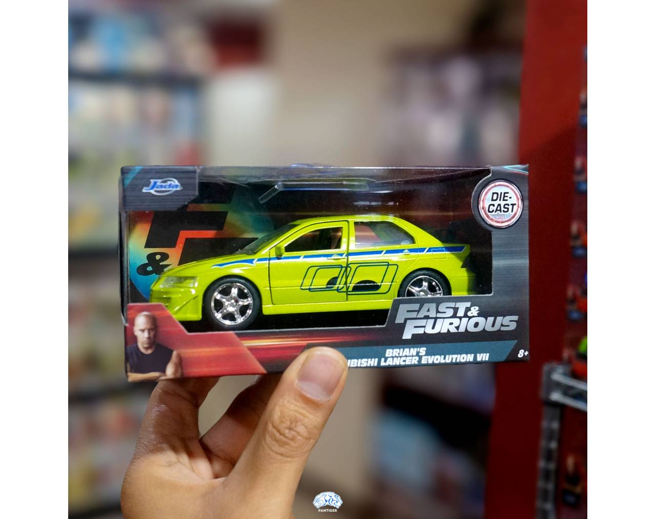 Brian's Mitsubishi Lancer Evolution VII (Green) Escala 1:32 - Fast and Furious - Die-Cast Jada Toys