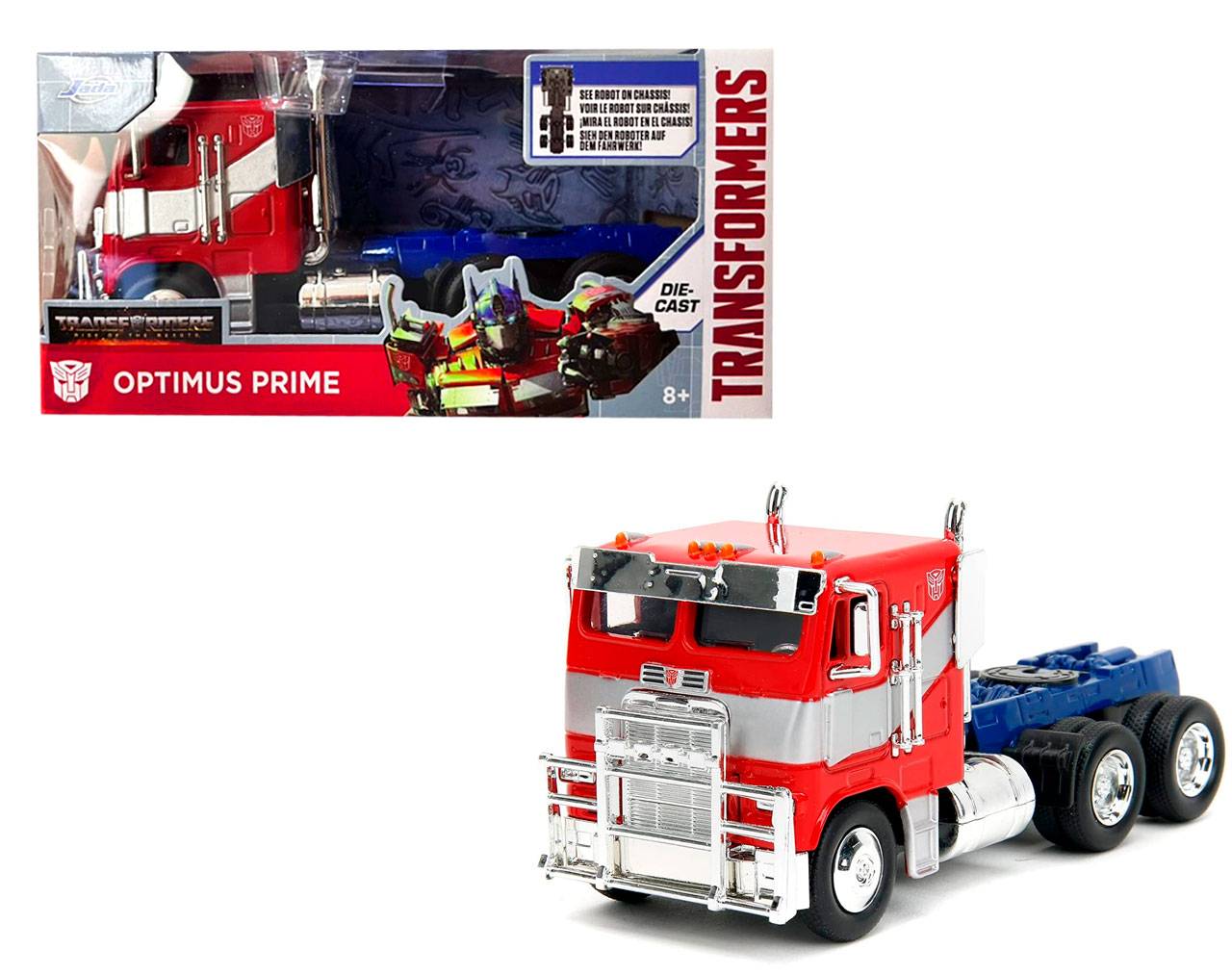 Optimus Prime Escala 1:32 - Transformers Rise of the Beast - Die Cast Jada Toys
