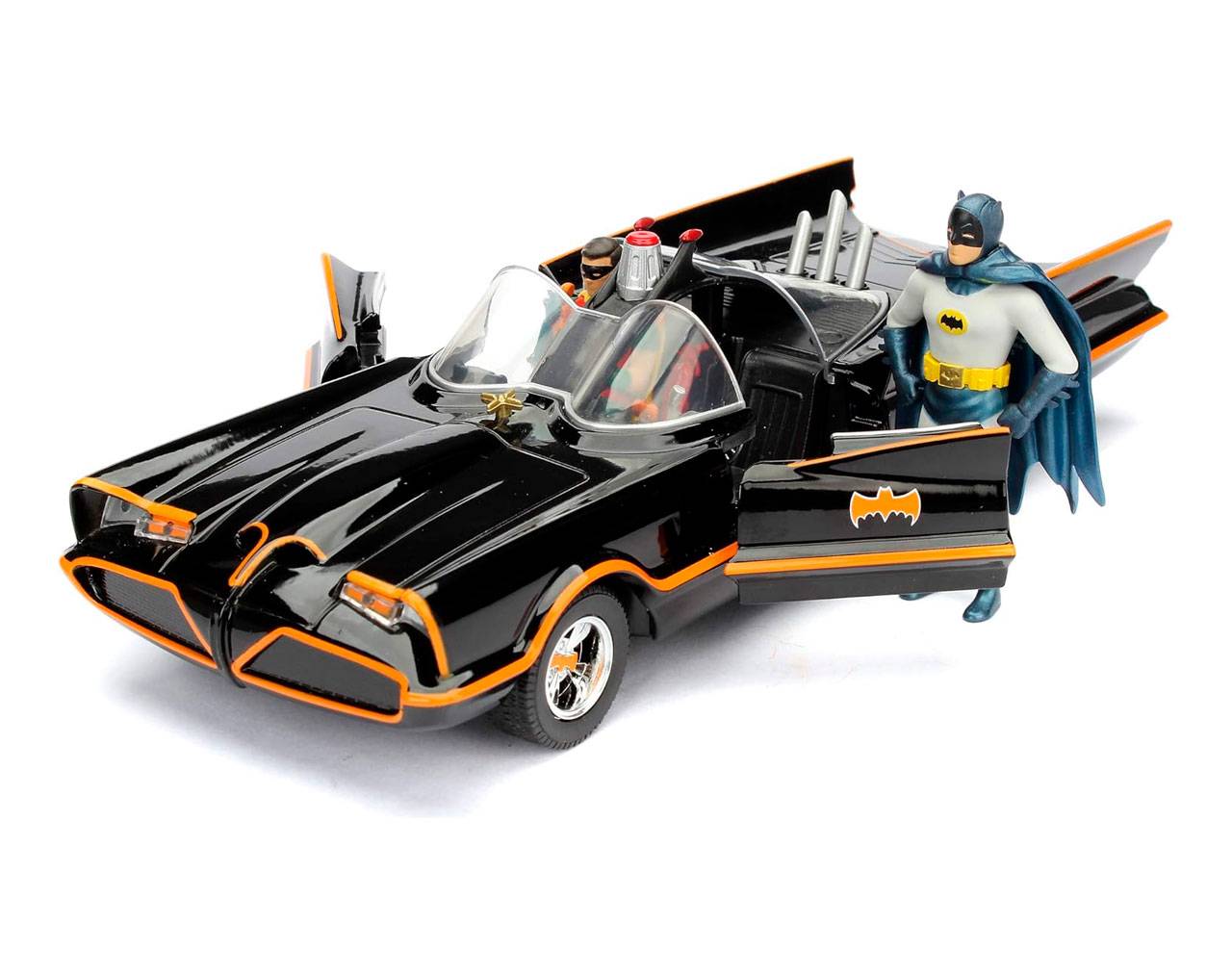 Batman & Batmobile Classic TV Series 1966 1:24 - Batman & Robin - Die Cast Jada Toys