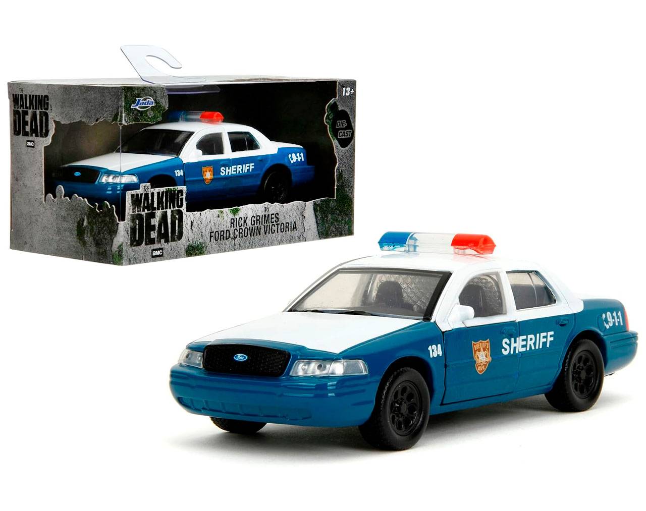 Rick Grimes Ford Crown Victoria  1:32 - The Walking Dead - Die Cast Jada Toys