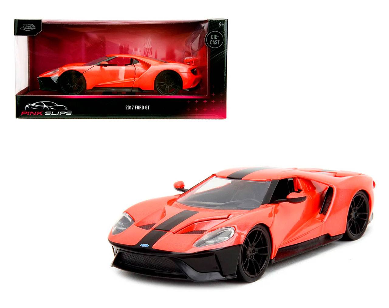 2017 Ford GT (Salmon) Escala 1:24 - Pink Slips - Die-Cast Jada Toys