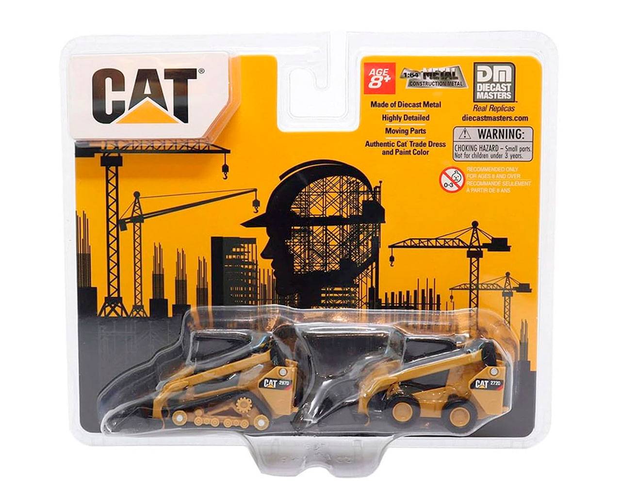 Skid Steer Loader & Multi Terrain Loader Twin Pack 1:64 - Construction Metal - CAT Die Cast Masters