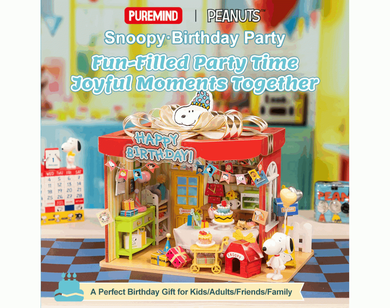 Peanuts Snoopy Birthday Party (Set de constricción) - Peanuts Puremind