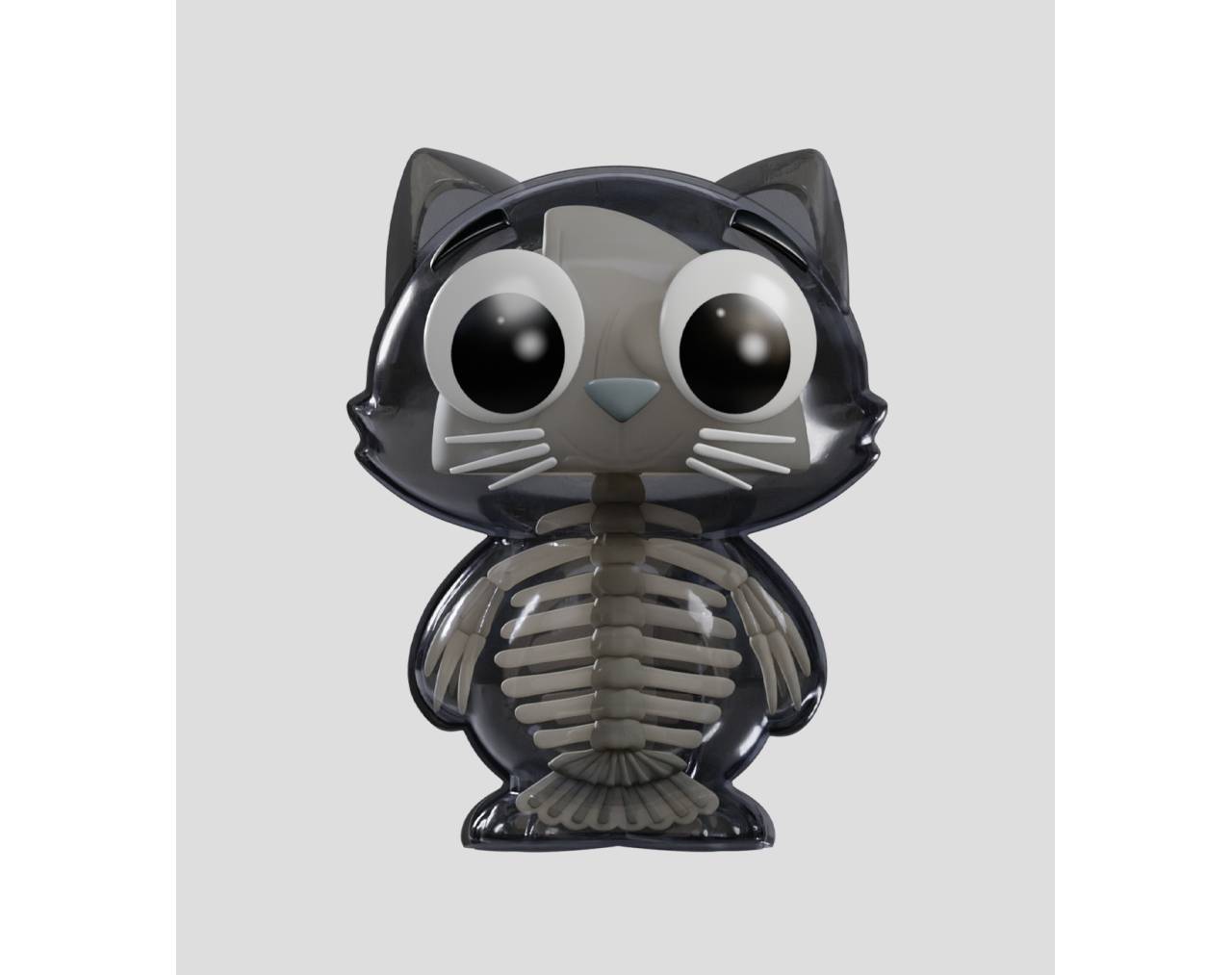 Catscan Bare Bones Glows in the Dark (Cajita sorpresa) - Kaleidos Creative Blind Box Collective Figure