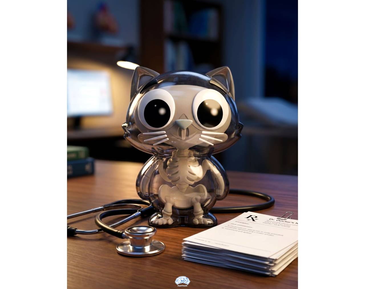 Catscan Bare Bones Glows in the Dark (Cajita sorpresa) - Kaleidos Creative Blind Box Collective Figure