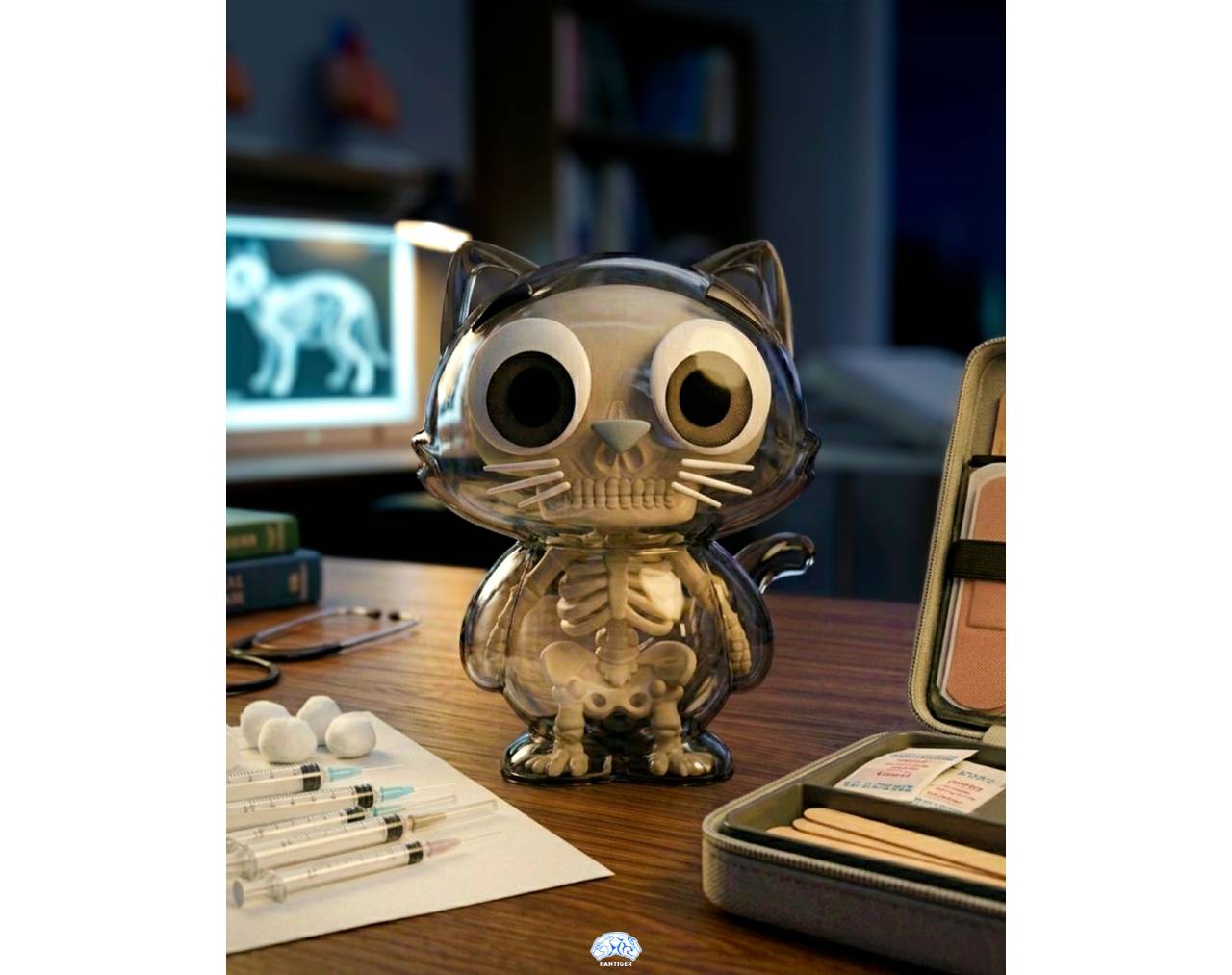 Catscan Bare Bones Glows in the Dark (Cajita sorpresa) - Kaleidos Creative Blind Box Collective Figure