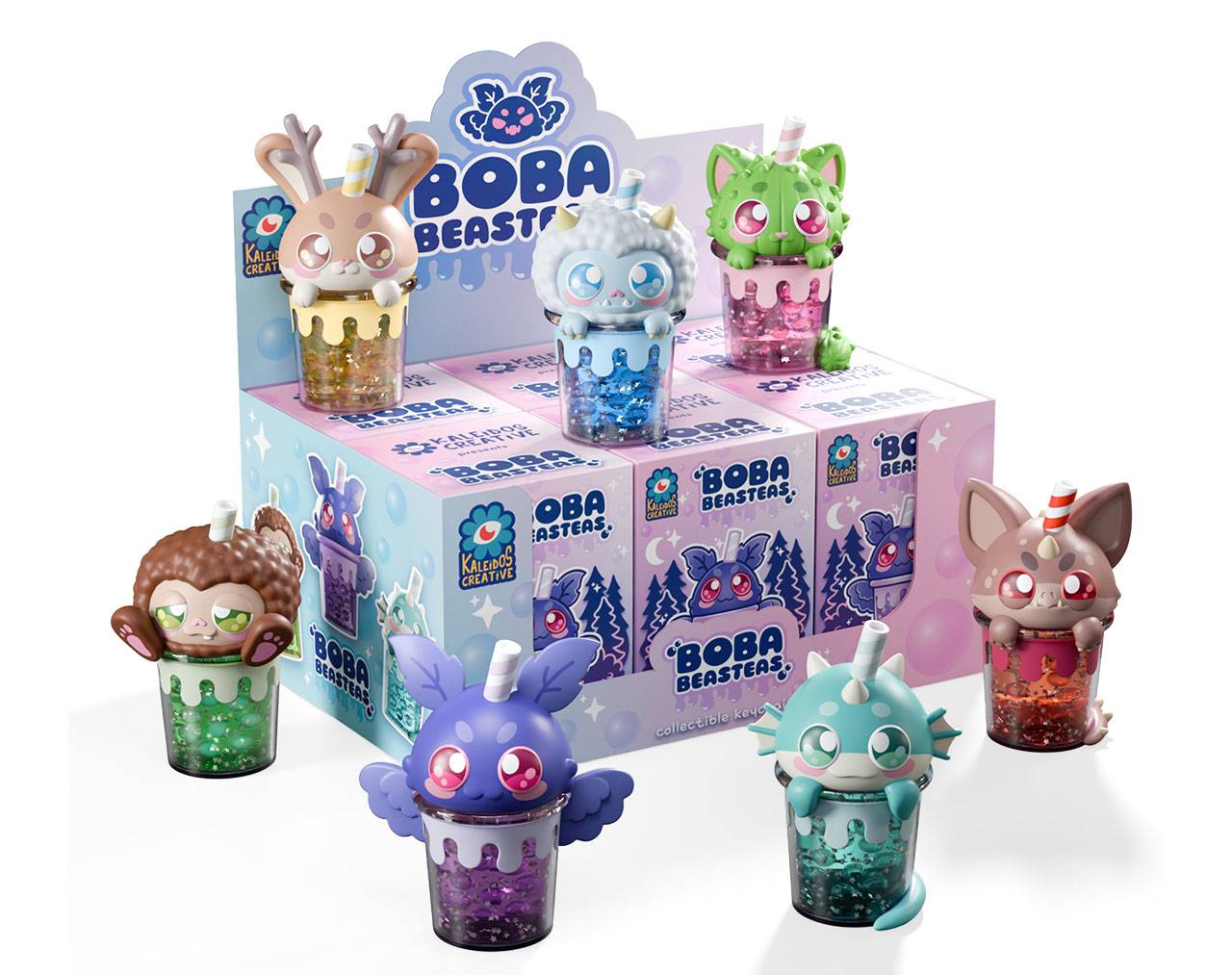Boba Beasteas (Cajita sorpresa con llavero) - Kaleidos Creative Blind Box Collective Keychain