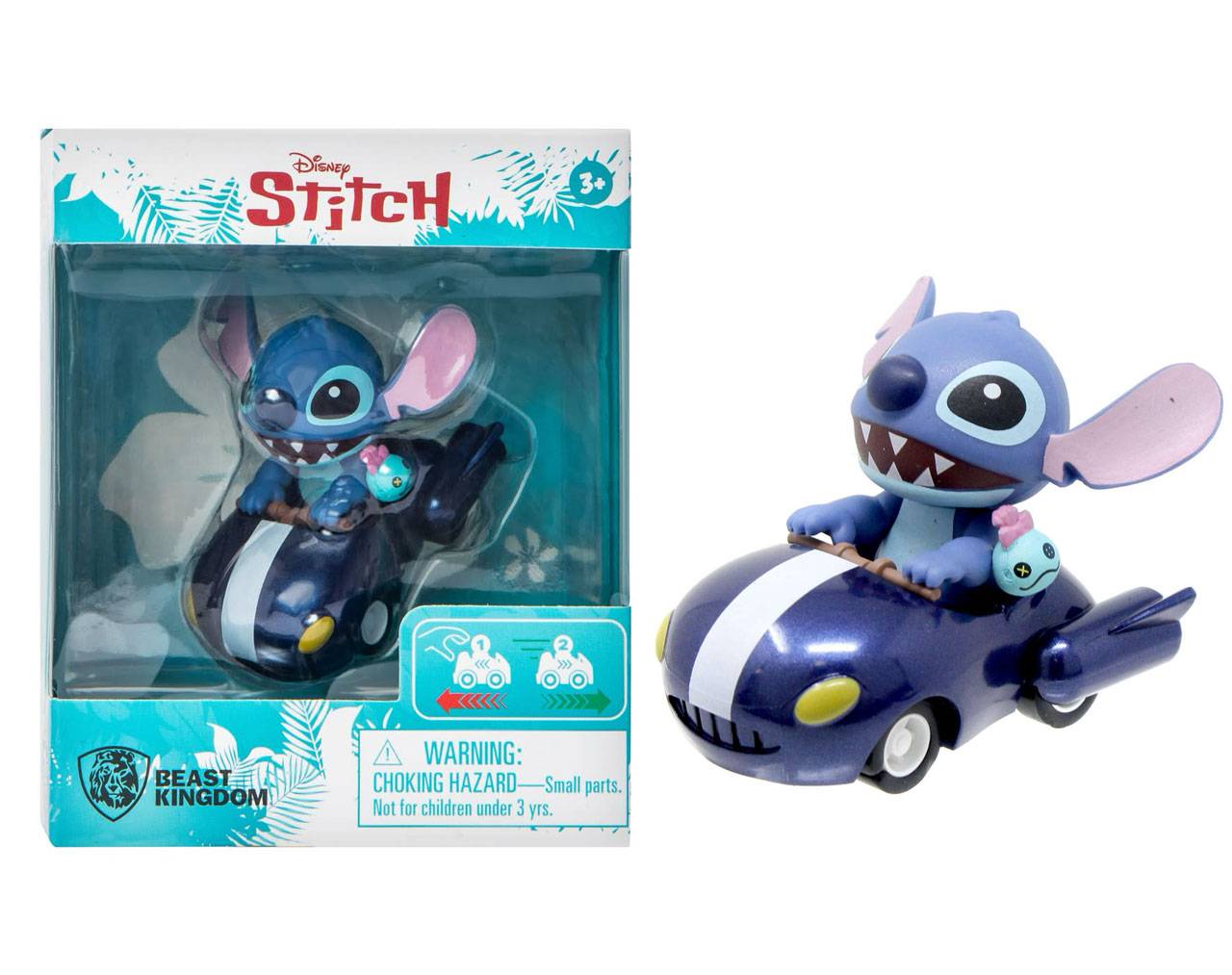 Stitch in Blue Rocket Car - Disney Lilo & Stitch Pullback Car Beast Kingdom