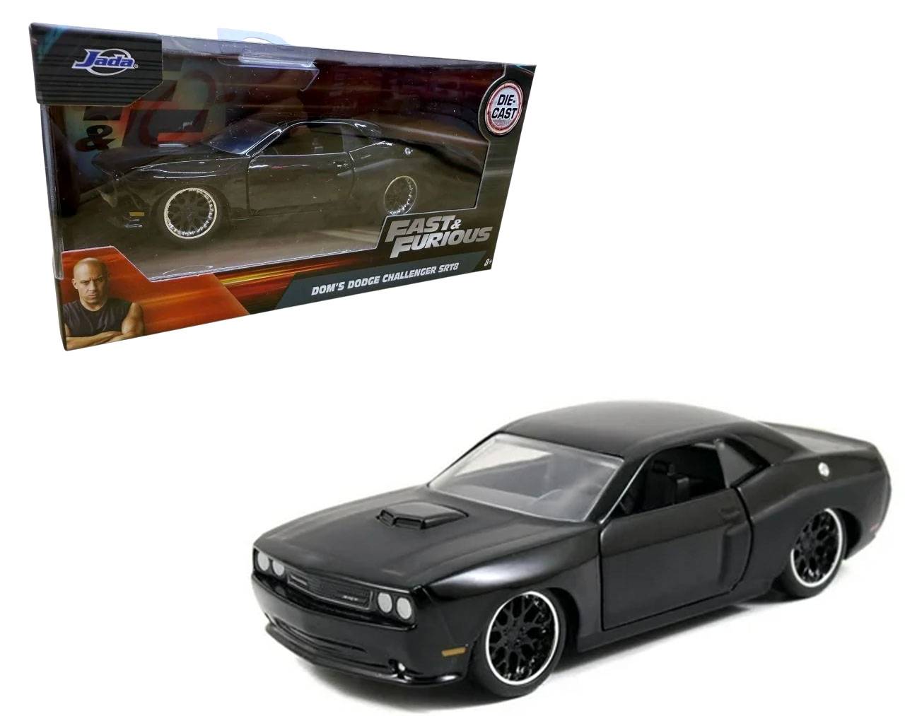 Dom's Dodge Challenger SRT8  Escala 1:32 - Fast and Furious 5 - Die-Cast Jada Toys