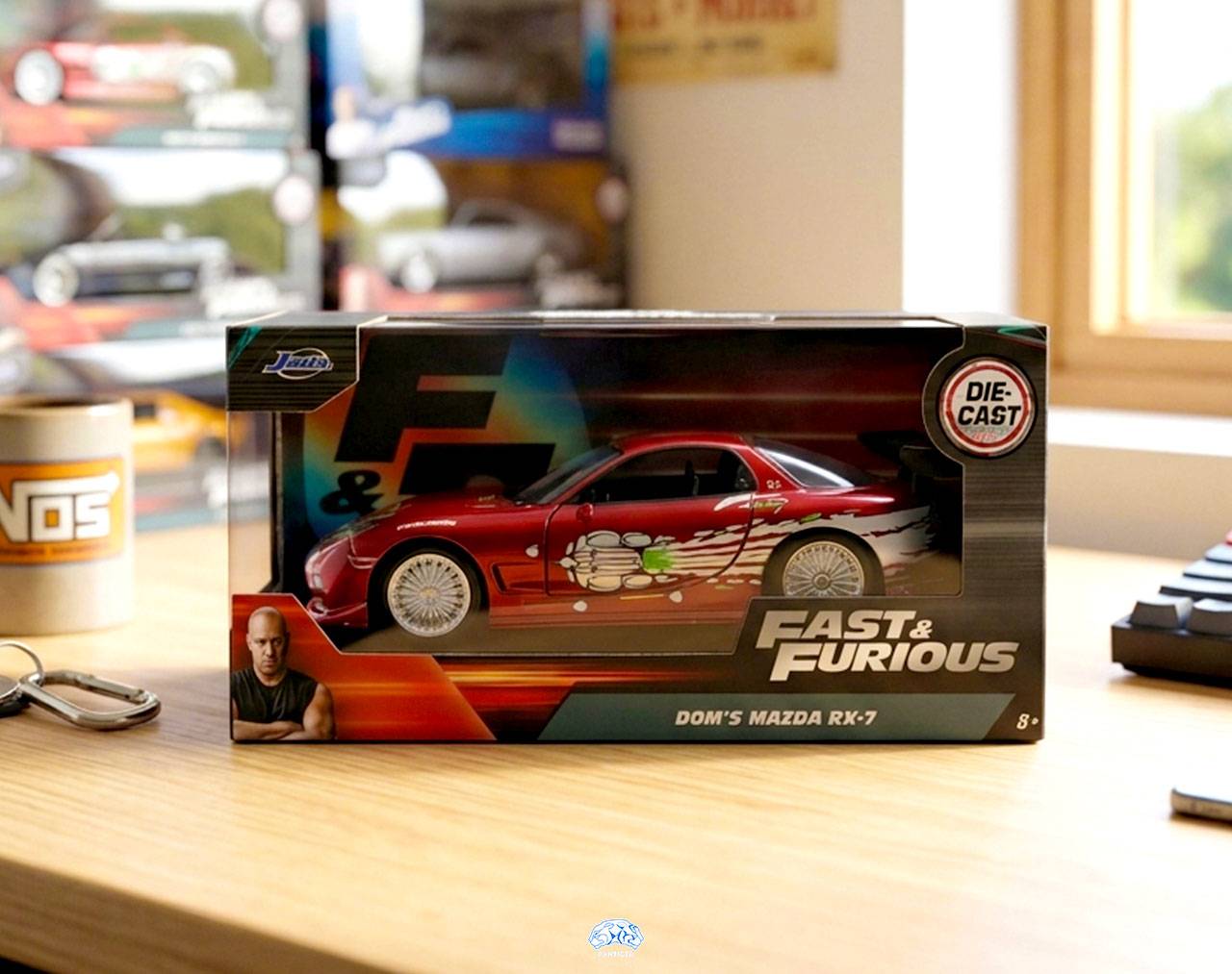 Dom's Mazda (Metallic) RX-7 Escala 1:32 - Fast and Furious - Die-Cast Jada Toys
