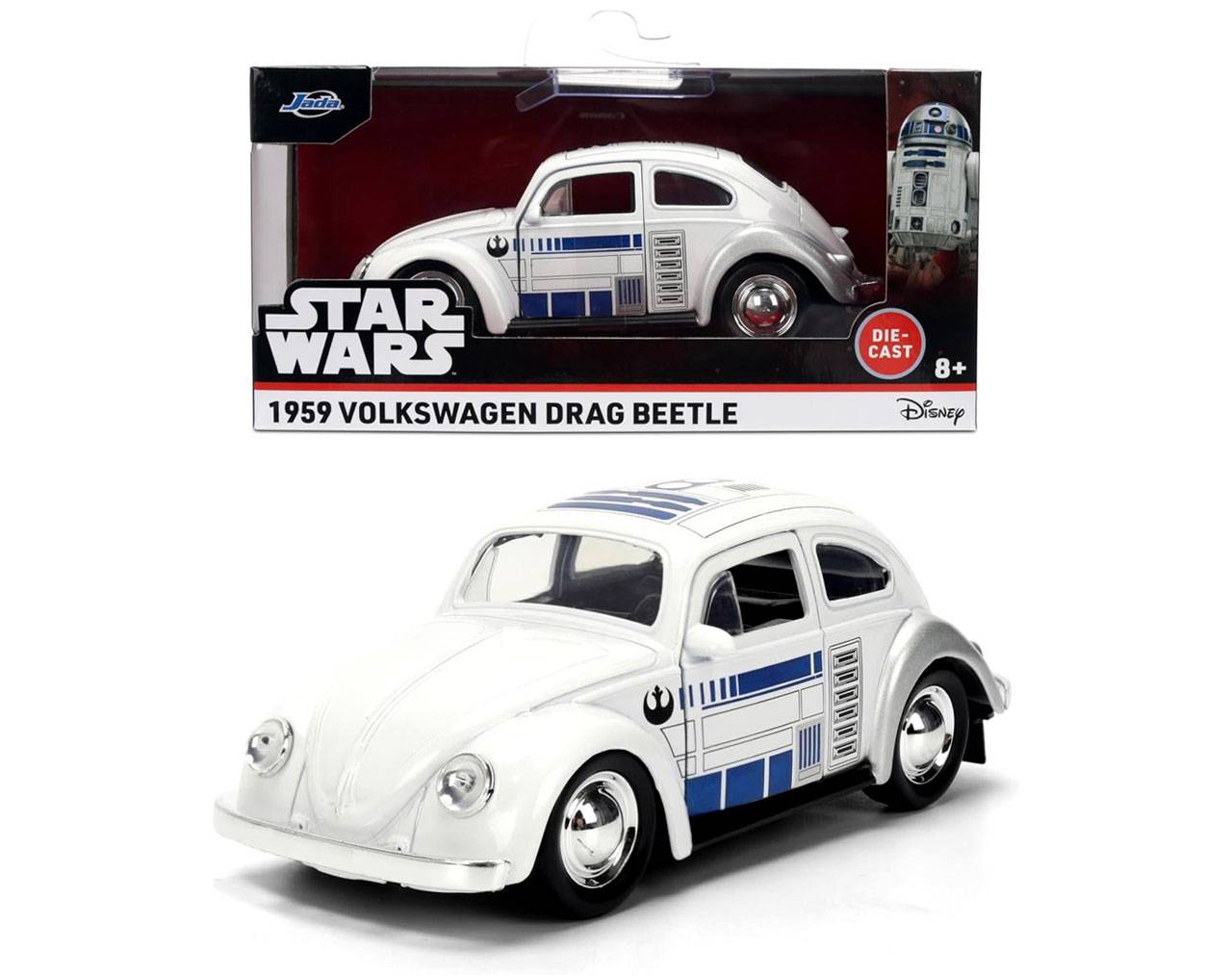 1959 Volkswagen Drag Beetle (R2-D2) Escala 1:32 - Star Wars - Die-Cast Jada Toys