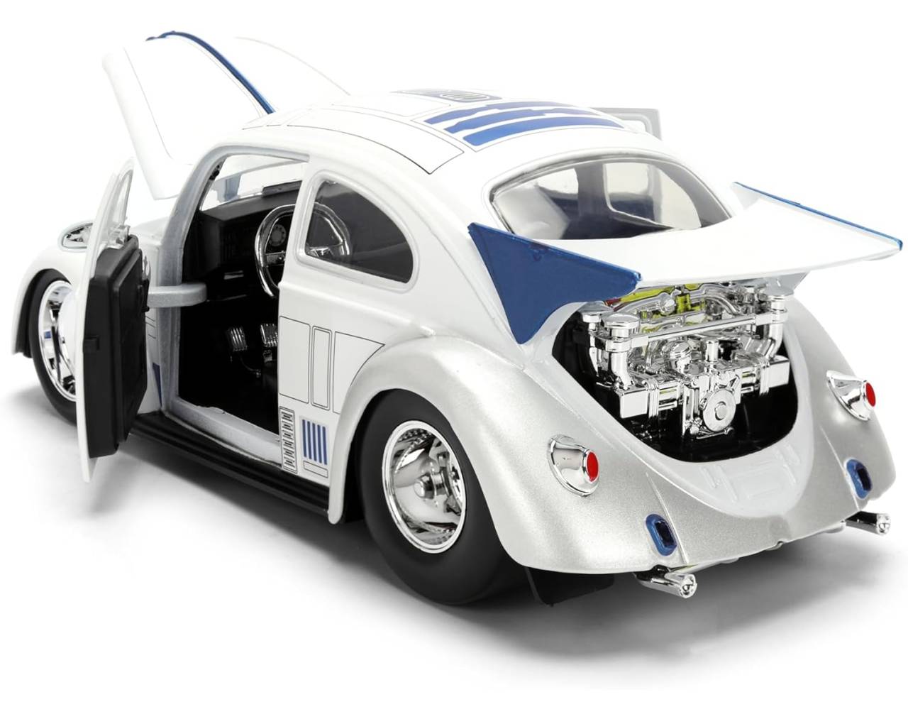R2-D2 & 1959 Volkswagen Drag Beetle Escala 1:24 - Star Wars - Die-Cast Jada Toys