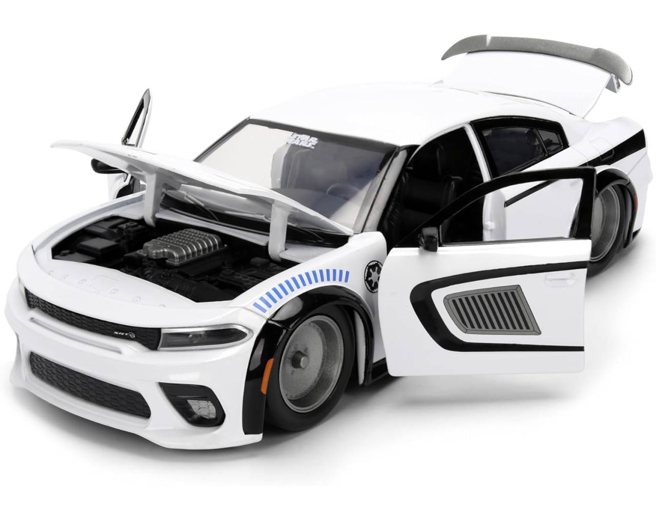 Stormtrooper & 2021 Dodge Charger SRT Hellcat Escala 1:24 - Star Wars - Die-Cast Jada Toys