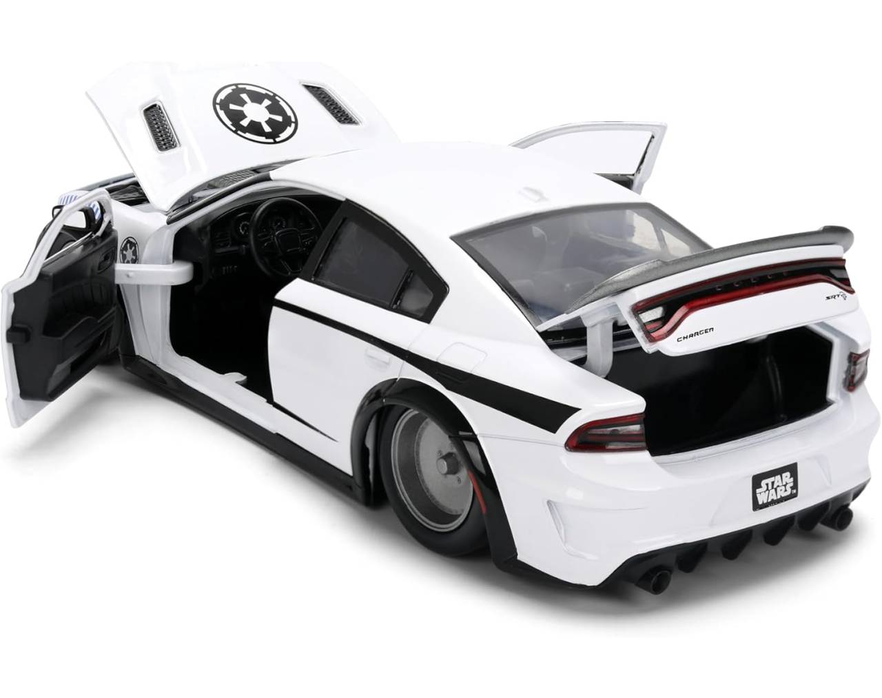 Stormtrooper & 2021 Dodge Charger SRT Hellcat Escala 1:24 - Star Wars - Die-Cast Jada Toys