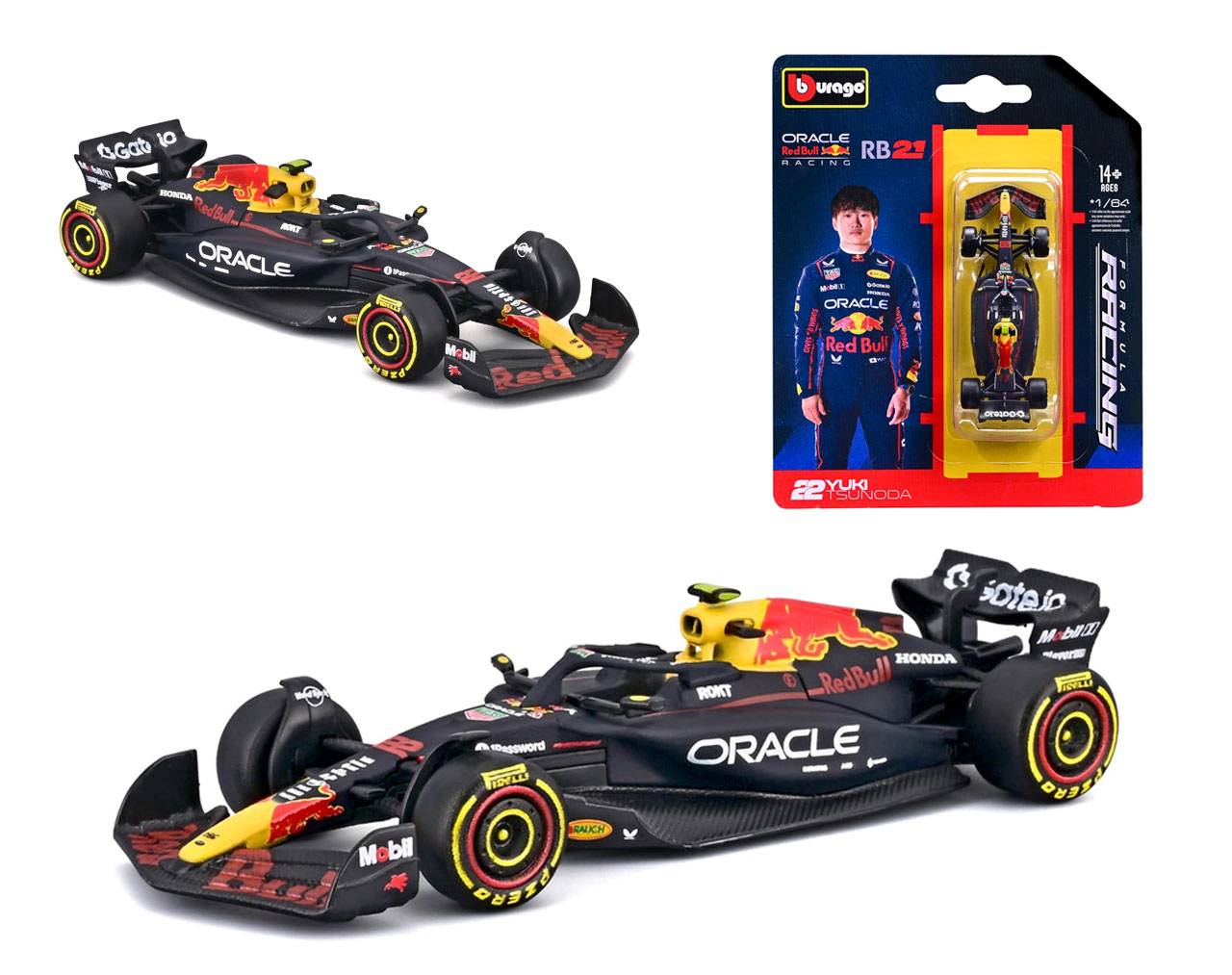 Oracle Red Bull RB21 22 Yuki Tsunoda Escala (2025) 1:64 - Formula Racing - Die-Cast Burago