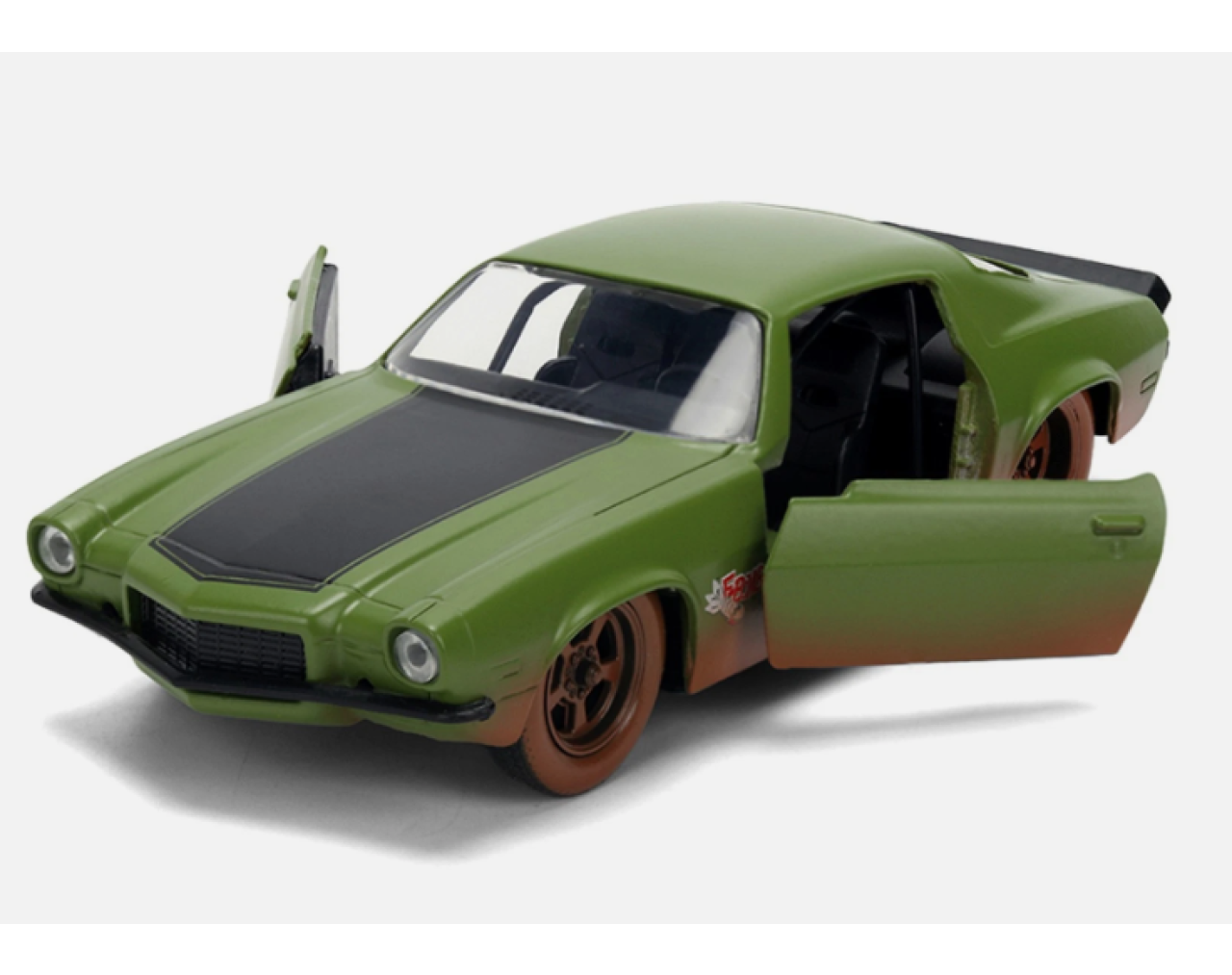 1973 Chevrolet Camaro Green (Dirty Version) - Escala 1:32 - Fast and Furious 4 - Die-Cast Jada Toys
