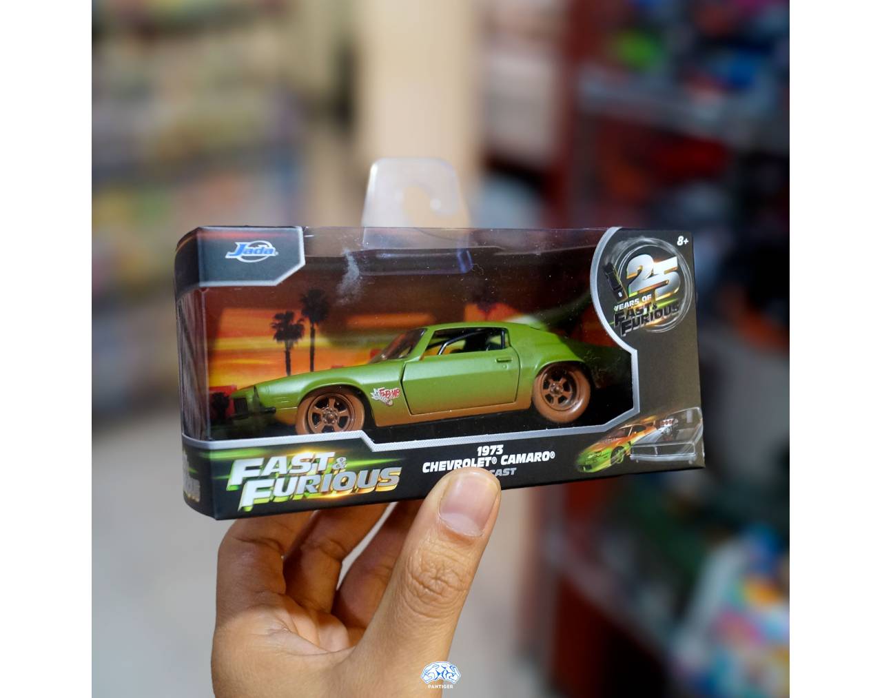 1973 Chevrolet Camaro Green (Dirty Version) - Escala 1:32 - Fast and Furious 4 - Die-Cast Jada Toys