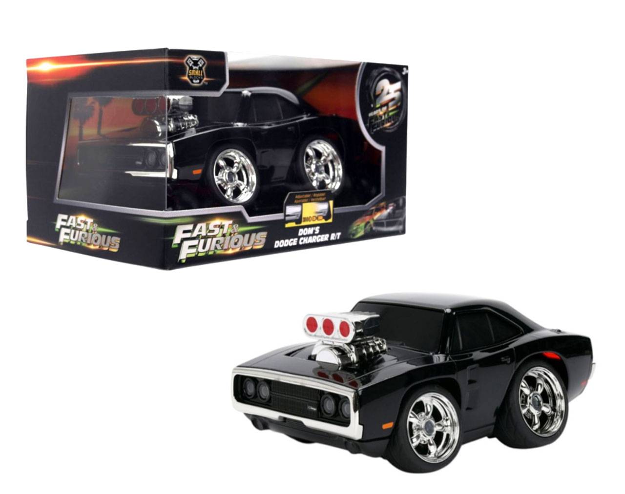Dom's Dodge Charger RT (Escala 1:28) - Fast & Furious - Small Blocks Jada Toys