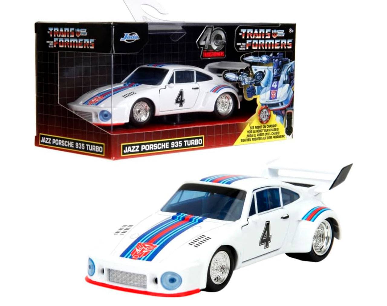 Jazz Porsche 935 Turbo - 40 Years of Transformers - Die-Cast Jada Toys