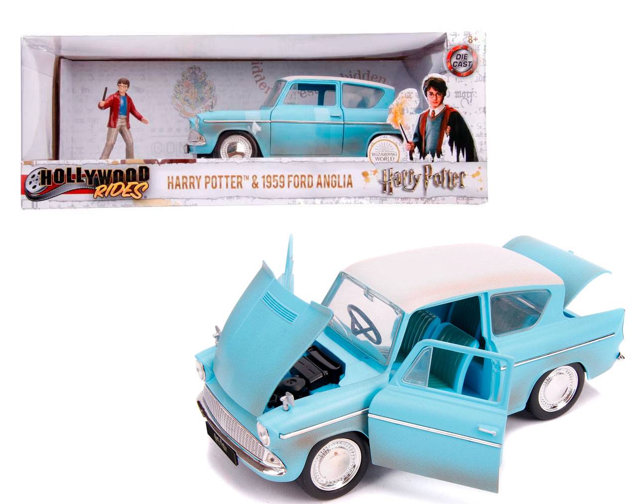 Harry Potter & 1959 Ford Anglia Escala 1:23 - Harry Potter - Die-Cast Jada Toys