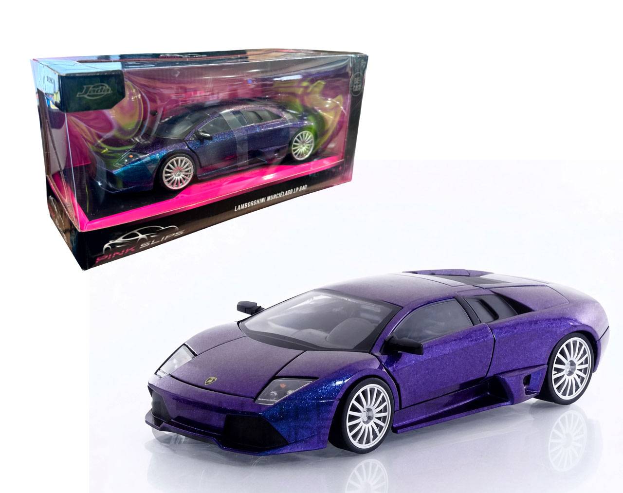 Lamborghini Murciélago LP 640 (Chameleon Blue) Escala 1:24 - Pink Slips - Die-Cast Jada Toys