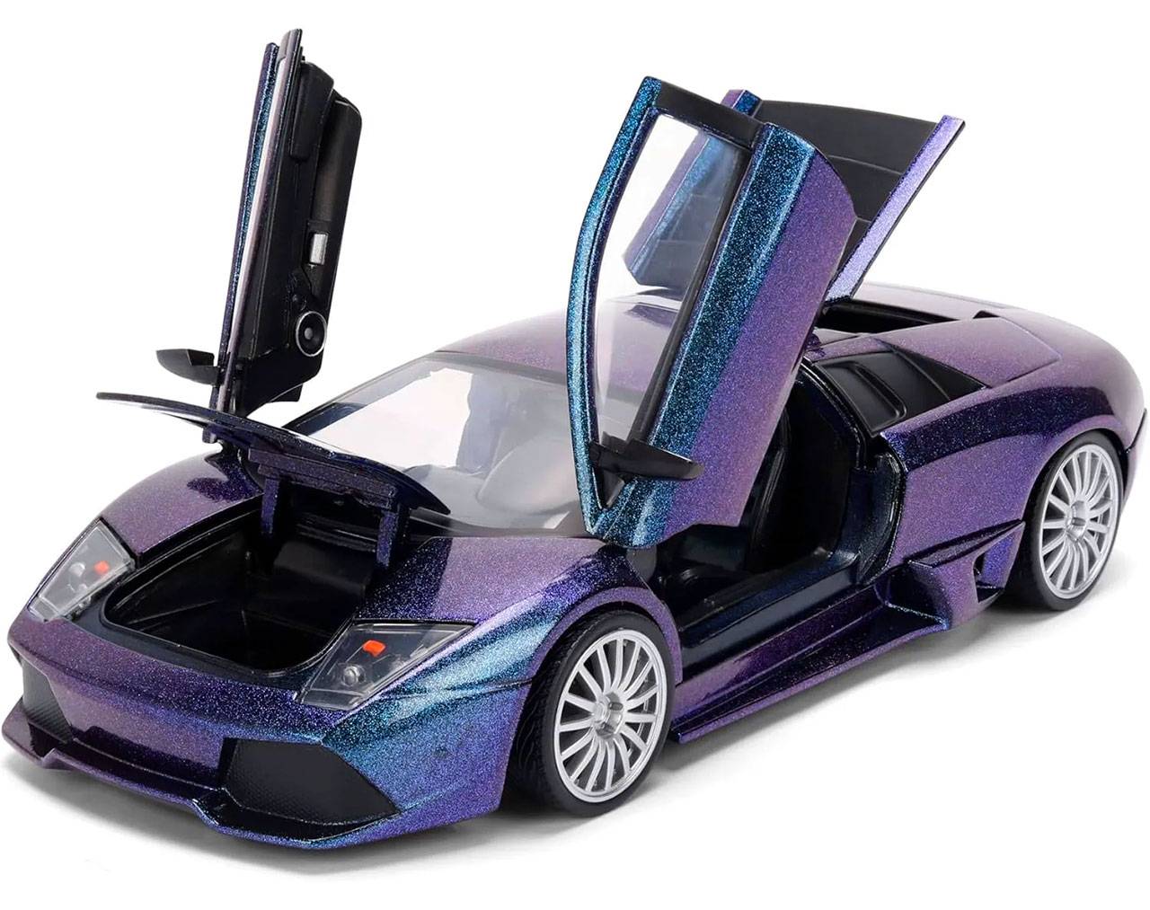 Lamborghini Murciélago LP 640 (Chameleon Blue) Escala 1:24 - Pink Slips - Die-Cast Jada Toys