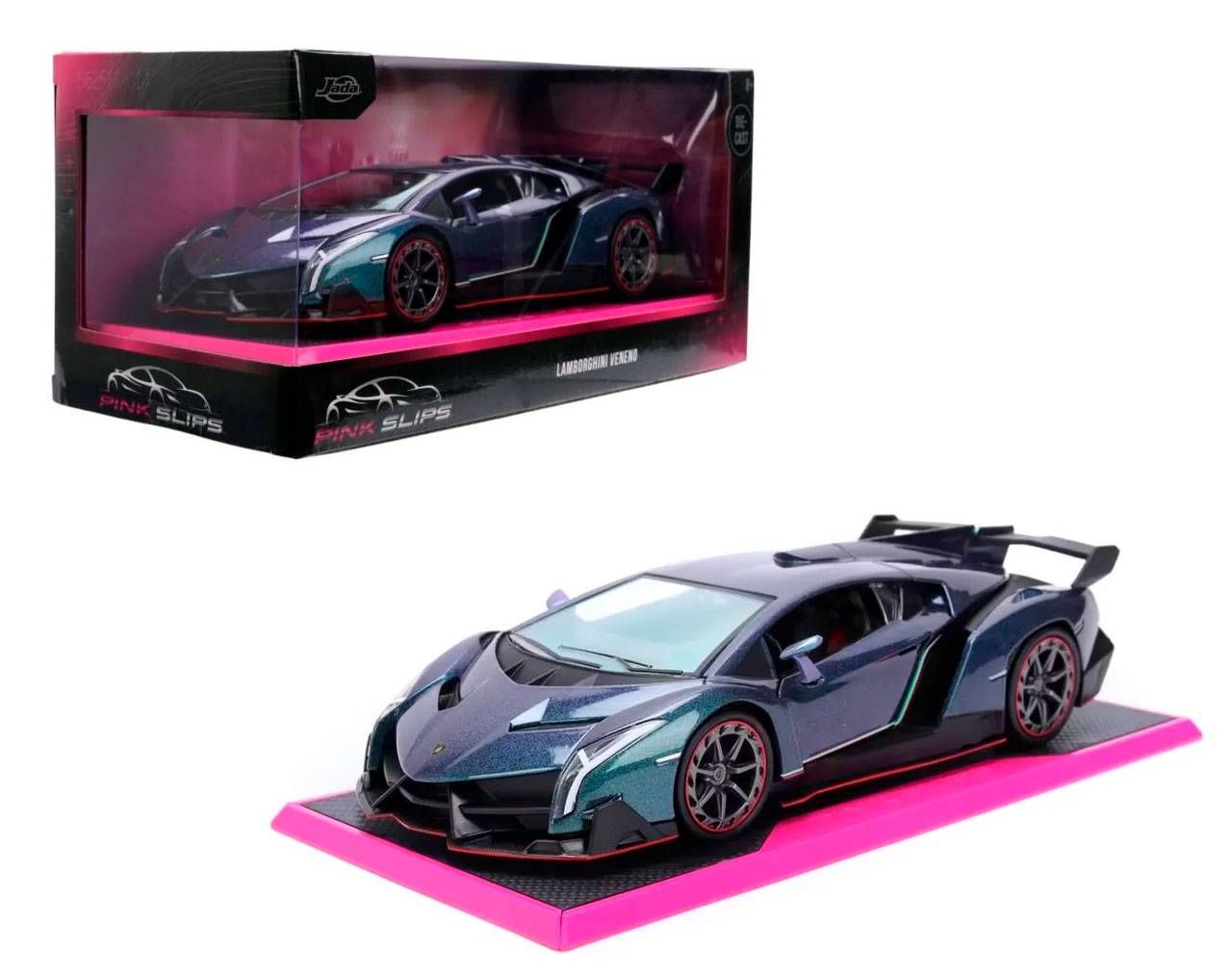 Lamborghini Veneno (Chamaleon Purple) Escala 1:24 - Pink Slips - Die-Cast Jada Toys