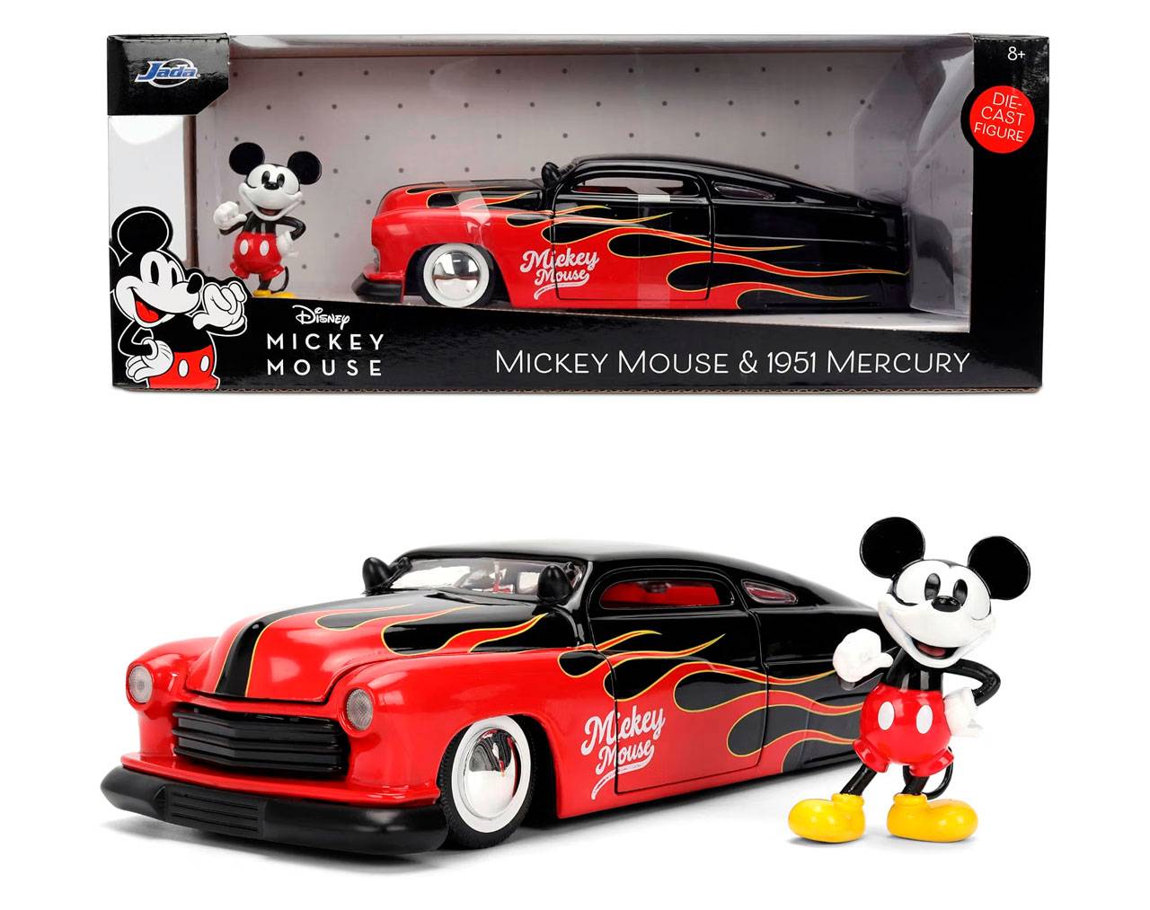 Mickey Mouse & 1951 Mercury Escala 1:24 - Disney - Die-Cast Jada Toys