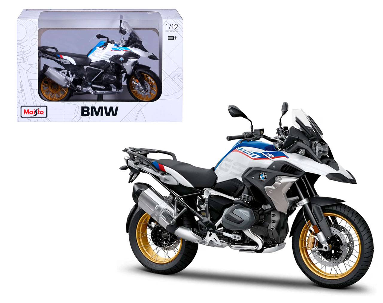 BMW R1250 GS Escala 1:12 - Die-Cast Maisto