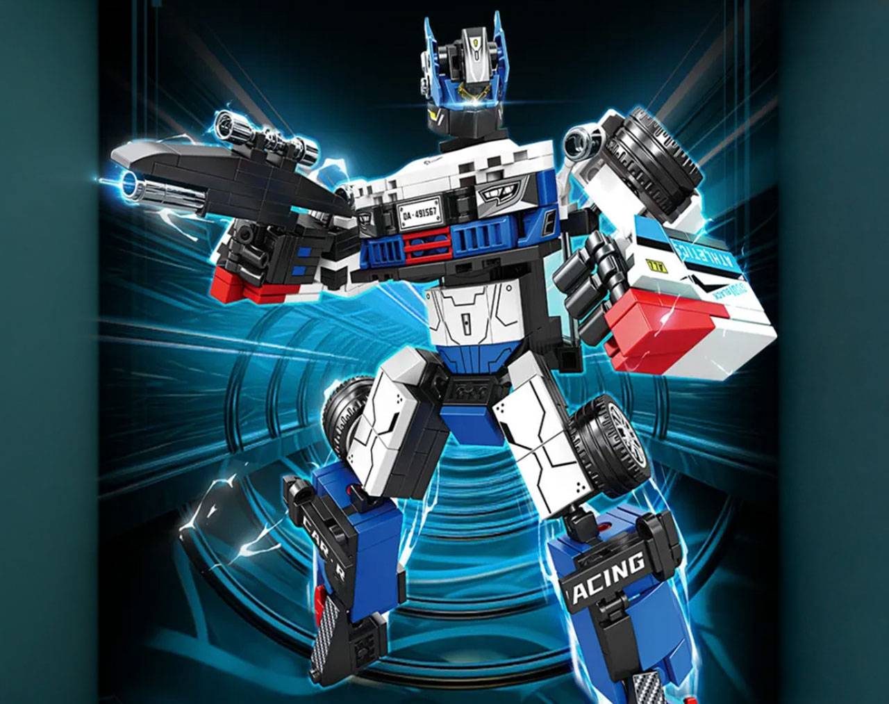 Speed Racing (Auto transformable) K2155 -Mecha Racing Car - Model Kit MiNGDi