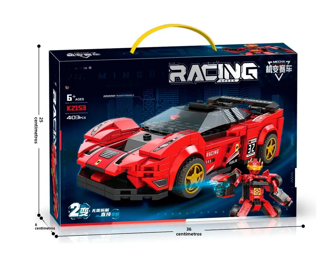 Speed Racing (Auto transformable) K2153 -Mecha Racing Car - Model Kit MiNGDi
