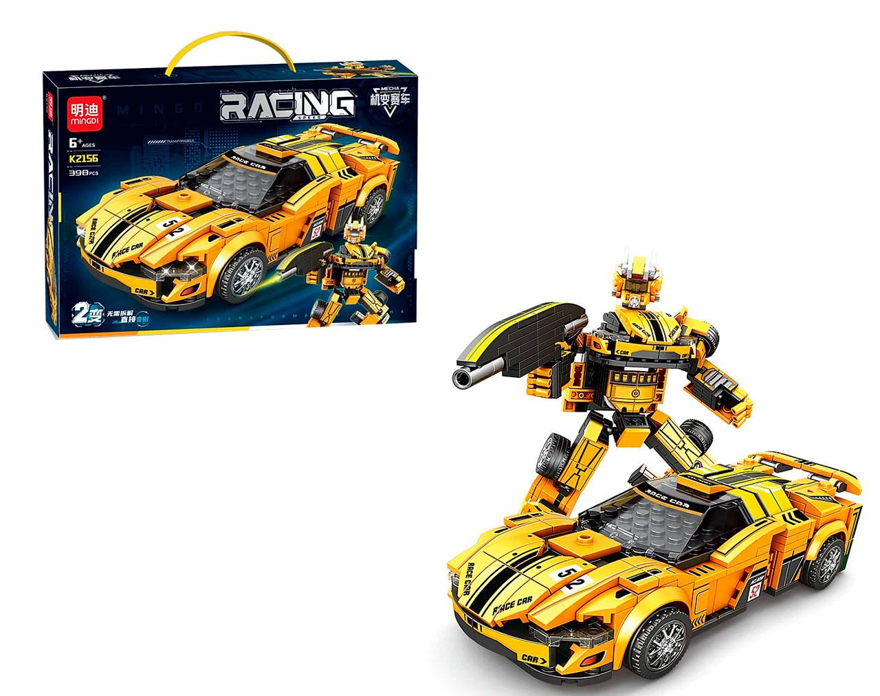 Speed Racing (Auto transformable) K2156 -Mecha Racing Car - Model Kit MiNGDi