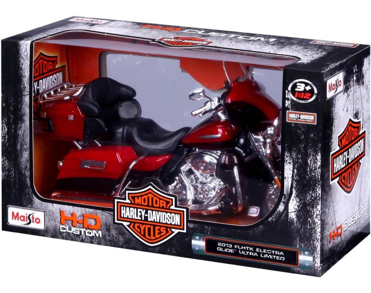 Motocicleta Harley-Davidson Custom 2013 Flhtk Electra Glide Ultra Limited (Escala 1:12) - Die-Cast Maisto