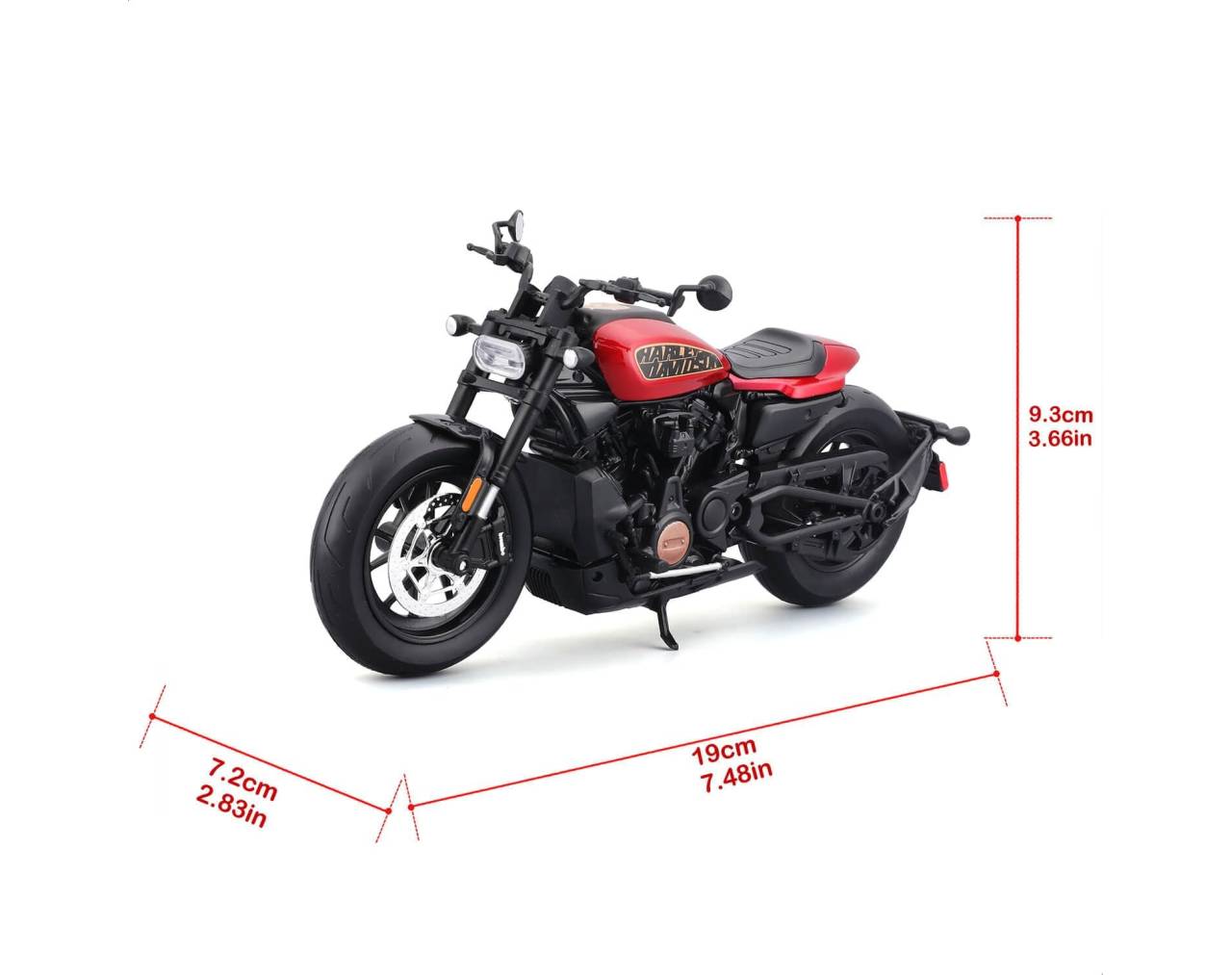 Motocicleta Harley-Davidson Custom 2024 Sporter S (Escala 1:12) - Die-Cast Maisto