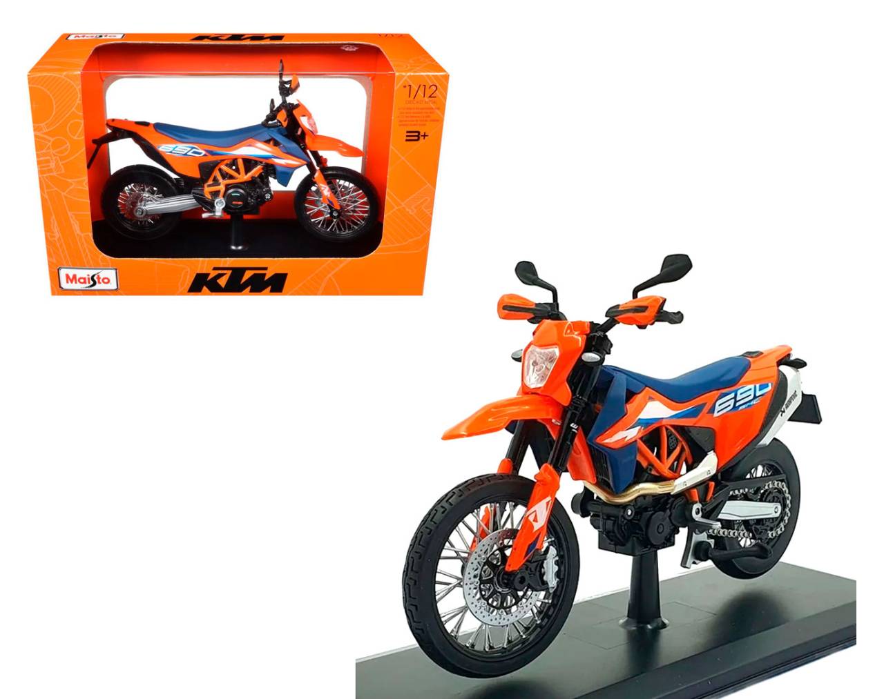 Motocicleta KTM 690 SMC R (Escala 1:12) - Die-Cast Maisto
