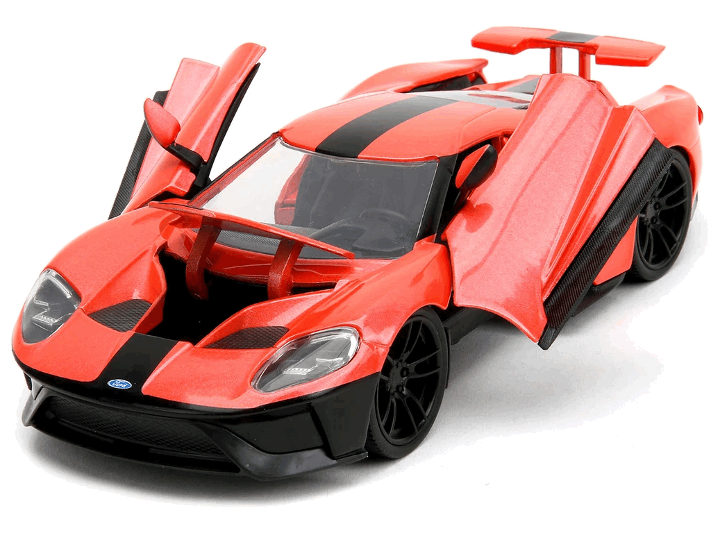 2017 Ford GT (Salmon) Escala 1:24 - Pink Slips - Die-Cast Jada Toys