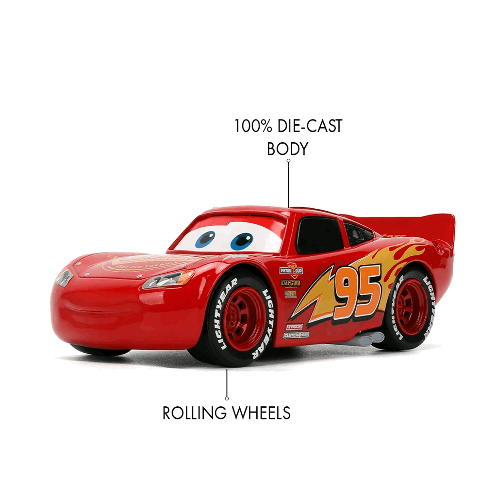 Lightning McQueen Escala 1:32 - Disney Pixar Cars - Die-Cast Jada Toys