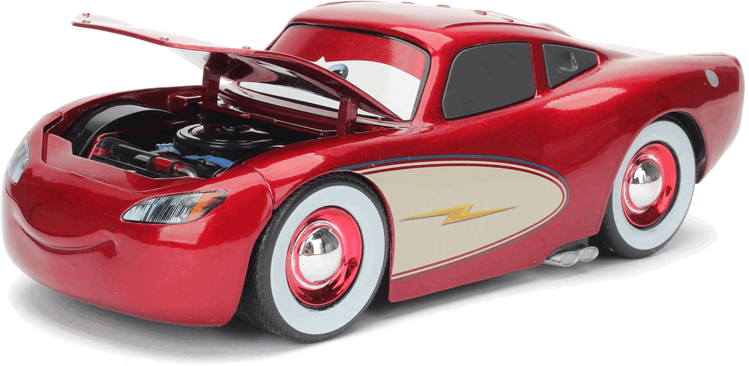 Cruising Lighting McQueen (Tire Rack Edition) Escala 1:24 - Disney Pixar Cars - Die-Cast Jada Toys