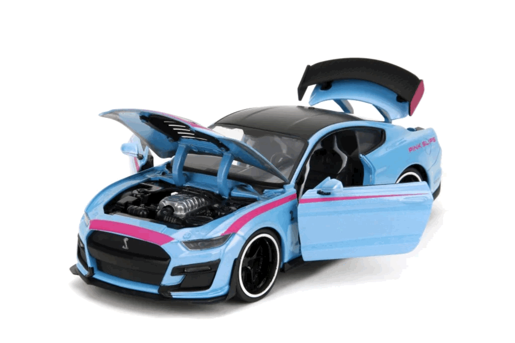 2020 Ford Mustang Shelby GT500 (Blue/Black/Pink) Escala 1:24 - Pink Slips - Die-Cast Jada Toys