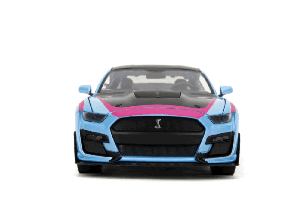 2020 Ford Mustang Shelby GT500 (Blue/Black/Pink) Escala 1:24 - Pink Slips - Die-Cast Jada Toys